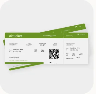 Flight ticket sample