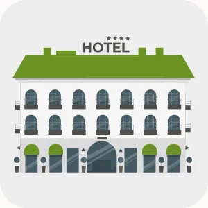 Hotel booking illustration