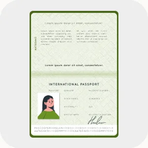 Passport bio page sample