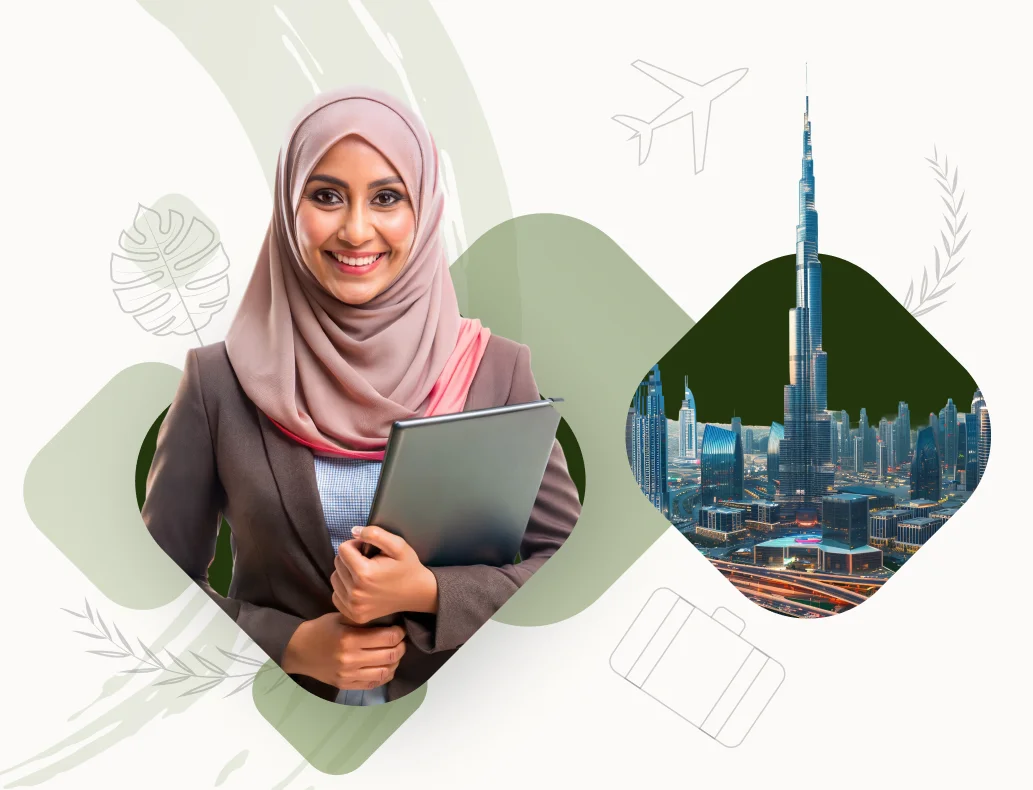 Visa advisor and the Dubai skyline