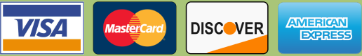 Visa, MasterCard, Discover and American Express